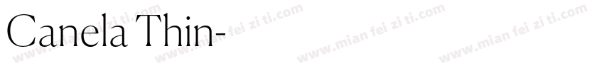Canela Thin字体转换
